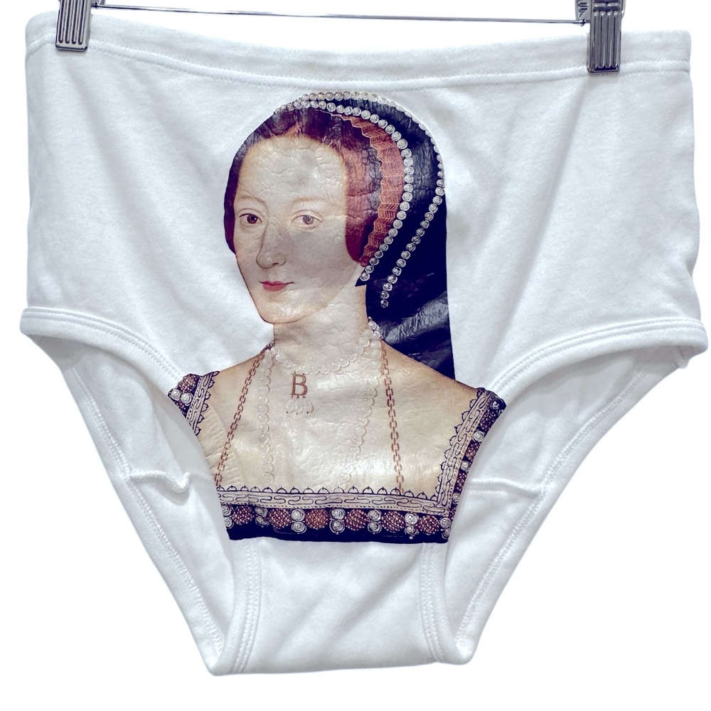 Anne Boleyn White High-Waisted Underwear with Portrait Unisex